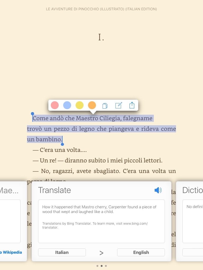 Kindle and Bing Translate